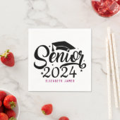 Schattigee Hot roze belettering senior servetten (Insitu)