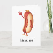 Schattigee hotdog bedankt kaart (Voorkant)
