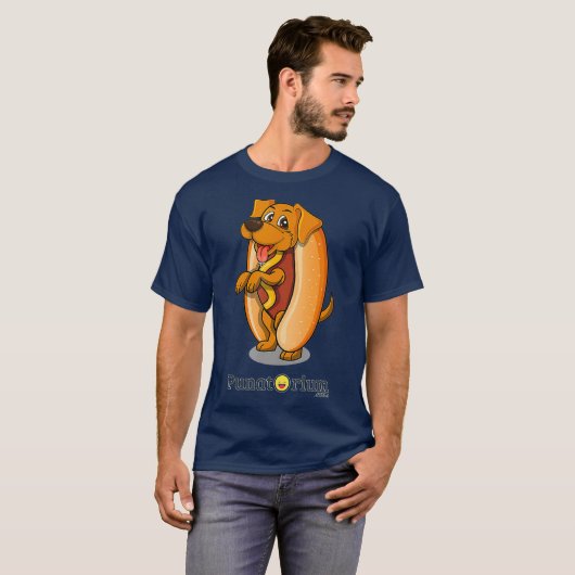 Schattigee hotdog hotdog puppy grappige pun grap t-shirt (Voorkant volledig)