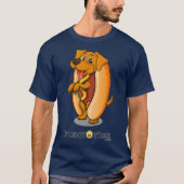 Schattigee hotdog hotdog puppy grappige pun grap t-shirt (Voorkant)