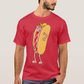 Schattigee hotdog in bun grappige grappen sarcasti t-shirt (Voorkant)