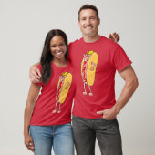 Schattigee hotdog in bun grappige grappen sarcasti t-shirt (Unisex)