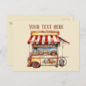 Schattigee hotdogleveranciers voegen bericht toe briefkaart (Voorkant / Achterkant)