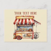 Schattigee hotdogleveranciers voegen bericht toe briefkaart (Voorkant)