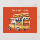 Schattigee hotdogleveranciers voegen bericht toe briefkaart (Voorkant)