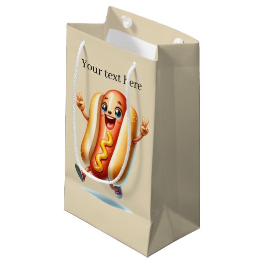 Schattigee hotdogliefhebbers aanpasbaar klein cadeauzakje (Voorkant Gekanteld)