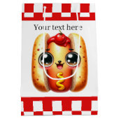 Schattigee hotdogliefhebbers aanpasbaar medium cadeauzakje (Achterkant)