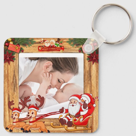 Schattigee Houten Sinterklaas  Sleutelhanger (Achterkant)