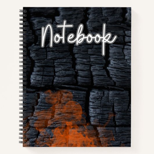 Schattigee houtskoolvlamspiraal notitieboek (Voorkant)