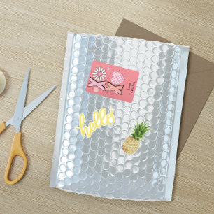 Schattigee Hugs&Kisses XOXO Roze Liefde in Valenti Rechthoekige Sticker