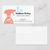 Schattigee Huis Schoonmaak Perzik Bloemen Spuitfle Visitekaartje (Voorkant / Achterkant)