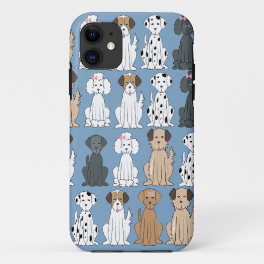 Schattigee huisdier hond grillige moderne eenvoudi Case-Mate iPhone case (Achterkant)