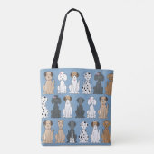 Schattigee huisdier hond grillige moderne eenvoudi tote bag (Achterkant)
