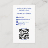 Schattigee Huisdier Sitter Minimale Illustratie QR Visitekaartje (Achterkant)