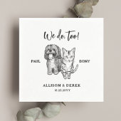 Schattigee huisdier tekening gepersonaliseerde hon servet