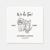 Schattigee huisdier tekening gepersonaliseerde hon servet (Voorkant)