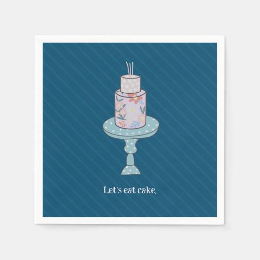 Schattigee huisdieren eten taart servet (Voorkant)