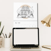 Schattigee huisjes elk jaar kleur je eigen kalender