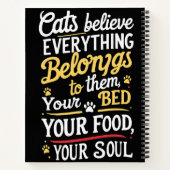 Schattigee huiskat notitieboek (Achterkant)