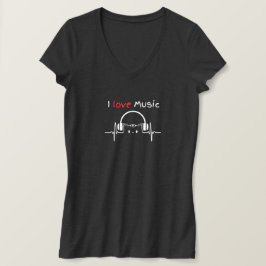 Schattigee Humor Funny Cat Lovers Love Pet Music V T-shirt