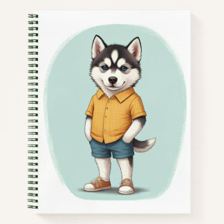 Schattigee Husky Boy Buddy Notitieboek