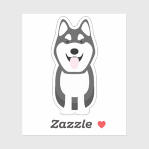 Schattigee Husky Dog Puppy Pup Pet Kiss Cut Vinyl Sticker