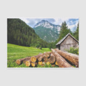 Schattigee hut geknuffeld in een zomerweide tissuepapier (Voorkant)