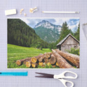 Schattigee hut geknuffeld in een zomerweide tissuepapier (Craft)