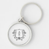 Schattigee huwelijkscadeau Custom Monogram Sleutel Sleutelhanger (Voorkant)