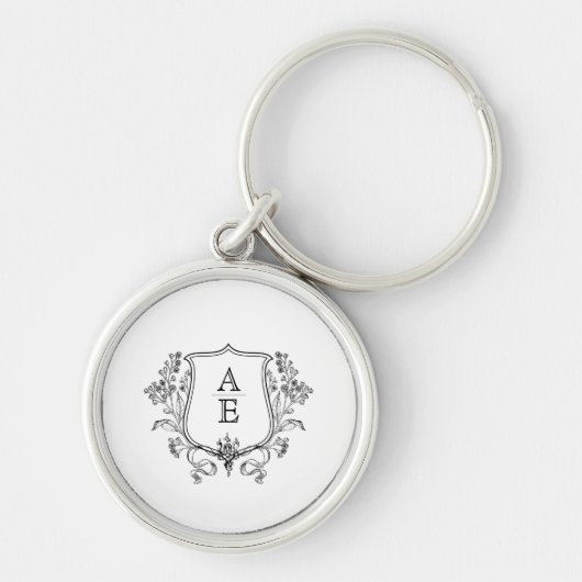 Schattigee huwelijkscadeau Custom Monogram Sleutel Sleutelhanger (Voorkant)