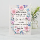 SCHATTIGEE HUWELIJKSUITNODIGING KAART (Staand voorkant)