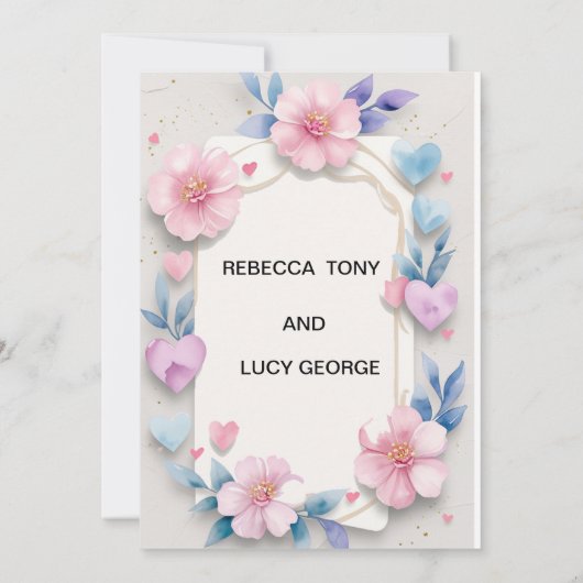 SCHATTIGEE HUWELIJKSUITNODIGING KAART (Achterkant)