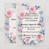 SCHATTIGEE HUWELIJKSUITNODIGING KAART (Voorkant / Achterkant)