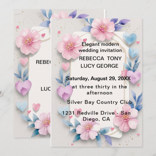 SCHATTIGEE HUWELIJKSUITNODIGING KAART