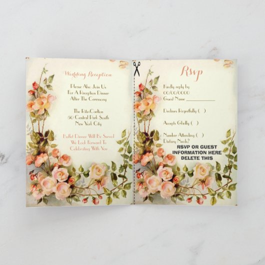 Schattigee huwelijksuitnodiging Seal en Send (Binnen)