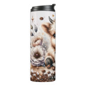 Schattigee Hyland Koe  Thermosbeker (Gedraaid links)