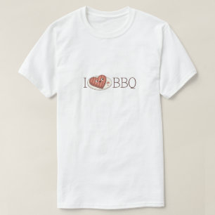 Schattigee "I Love BBQ" Meat Lover Mannen T-shirt