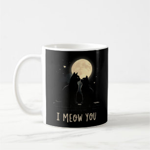 Schattigee 'I Meow You' Pun Black Cats in Love Koffiemok