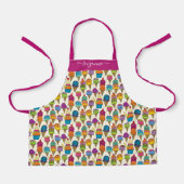 Schattigee Ice Cream Cones Witte Dessert Patroon N Schort (Voorkant)