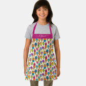 Schattigee Ice Cream Cones Witte Dessert Patroon N Schort (Insitu)