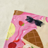 Schattigee Ice Cream Custom Naam Strandlaken (In situ)