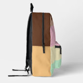 Schattigee Ice Cream Kleur Aangepaste naam Bedrukte Rugzak (Links)