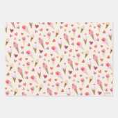 Schattigee Ice Cream Party met de hand geïllustree Inpakpapier Vel (Voorkant 2)