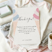 Schattigee Ice Cream Pastel Kleur Geslacht Onthull Bedankkaart