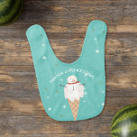 Schattigee Ice Cream Snowman Christmas Baby Bib Baby Slabbetje<br><div class="desc">Een schattige ijssneeuwpop baby slabbetje met ruimte voor jouw naam</div>
