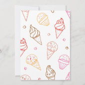 Schattigee Ice Cream Summer Party uitnodiging (Achterkant)