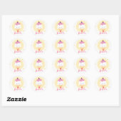 SCHATTIGEE ICECREAM CONE kawaii illustratie sprink Ronde Sticker (Vel)
