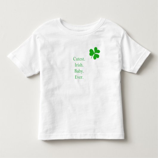 Schattigee Ierse Baby ooit Green Lucky Shamrock Kinder Shirts (Voorkant)