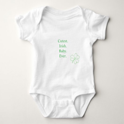 Schattigee Ierse Baby ooit Green Lucky Shamrock Romper (Voorkant)