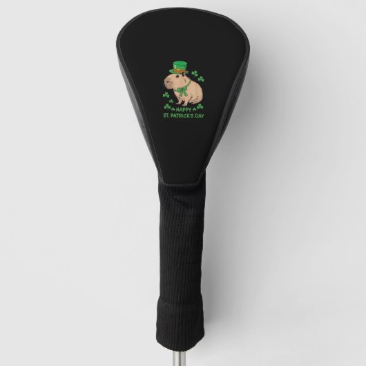 Schattigee Ierse Capybara Leprechaun Happy St.Patr Golfheadcover (Voorkant)